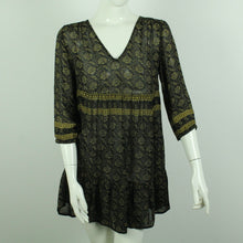 Laden Sie das Bild in den Galerie-Viewer, Second Hand BA&amp;SH Kleid Gr. 1 (34) schwarz beige gemustert (*)