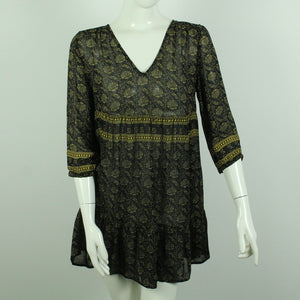 Second Hand BA&SH Kleid Gr. 1 (34) schwarz beige gemustert (*)