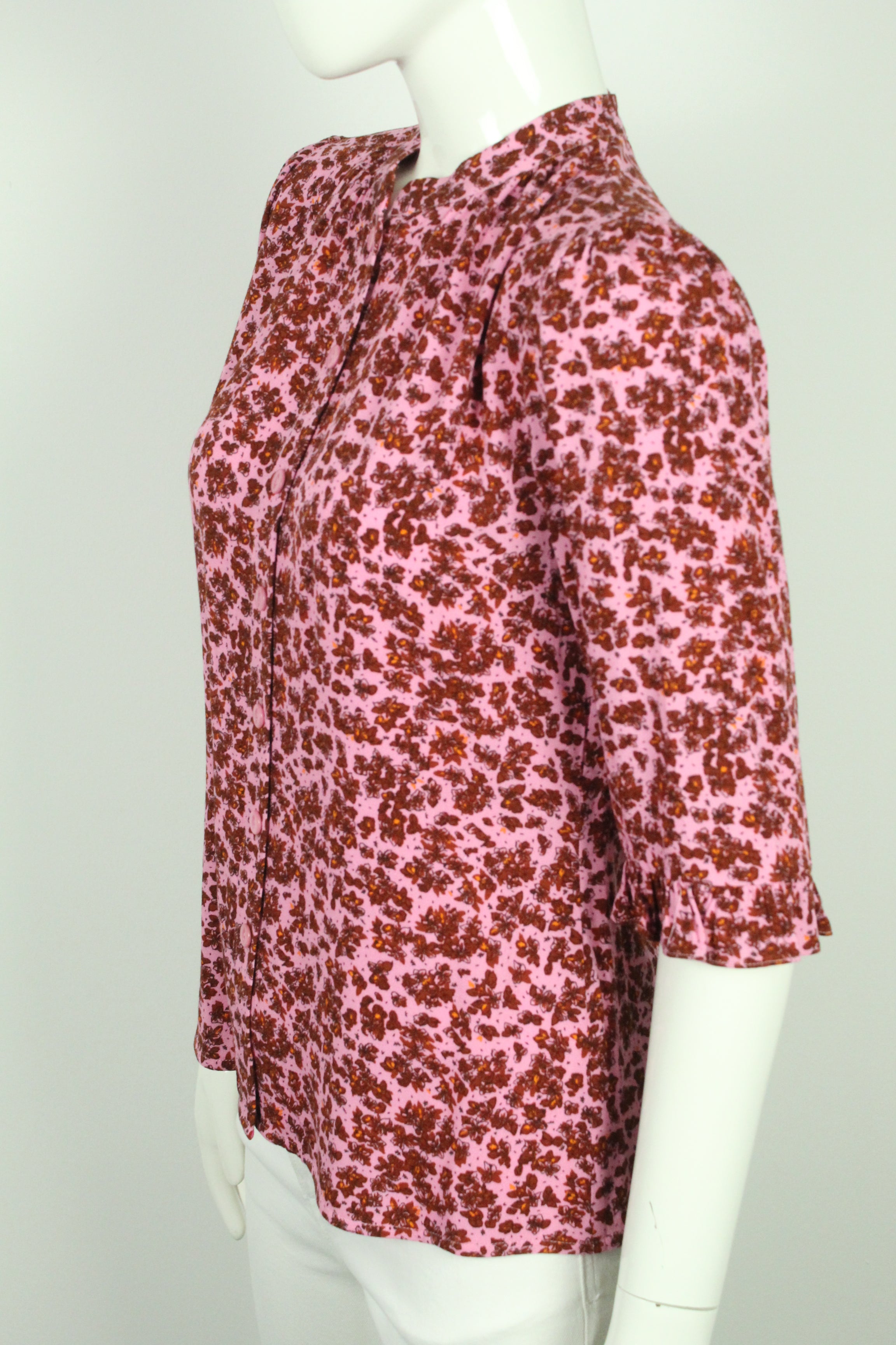 Second Hand NOA NOA Bluse Gr. 36 pink rot geblümt (*)