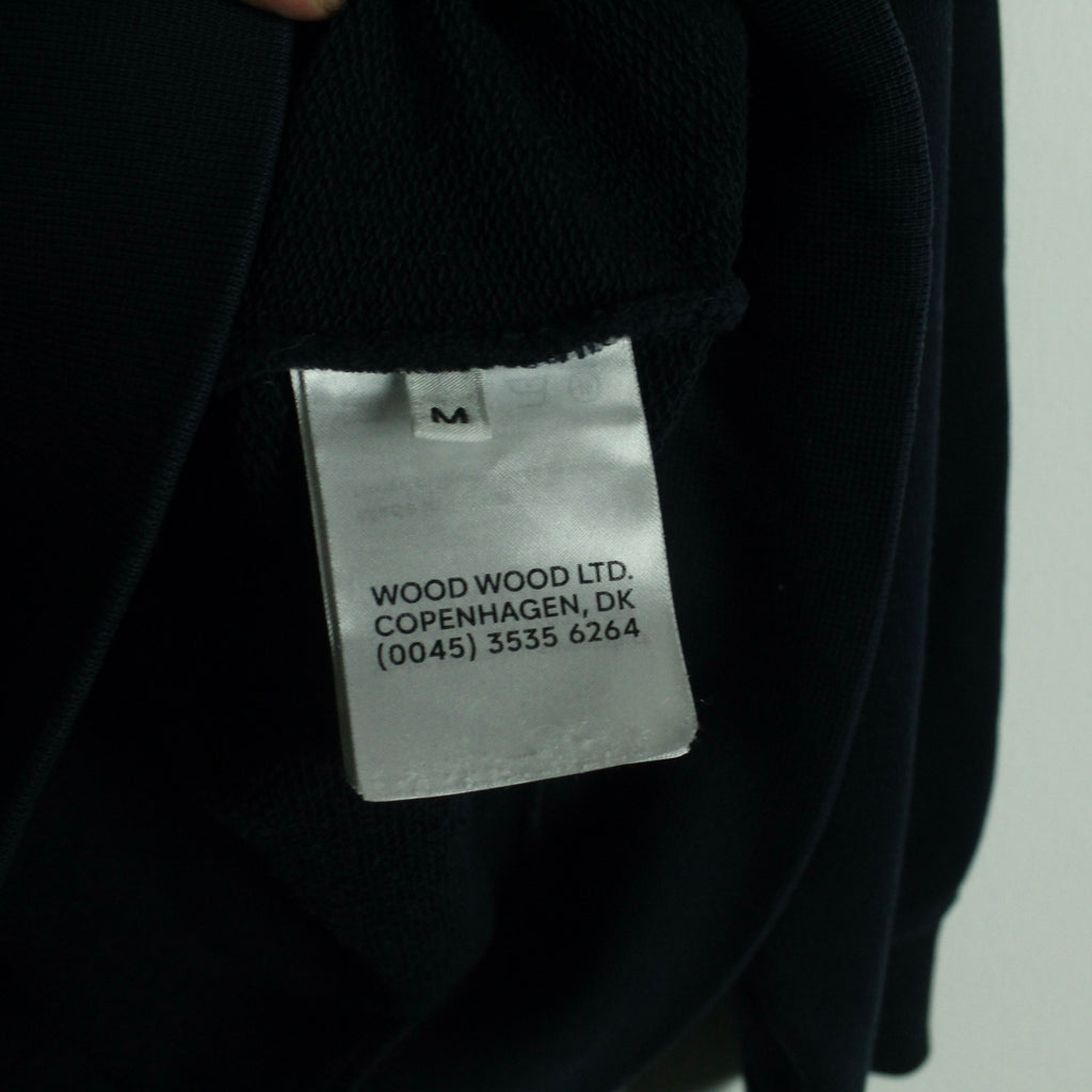 Second Hand WOOD WOOD Sweatshirt Gr. M blau mit Print (*)