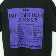 Laden Sie das Bild in den Galerie-Viewer, Vintage K.I.Z T-Shirt / Bandshirt Gr. M schwarz mit Print und Backprint RAP ÜBER HASS TOUR 2022 (*)