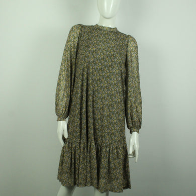 Second Hand NÜMPH Kleid Gr. M mehrfarbig abstrakt gemustert Midikleid (*)
