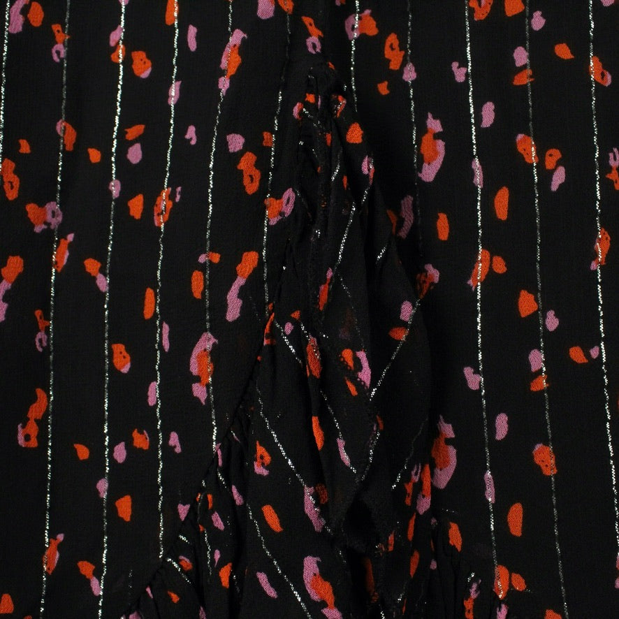 Second Hand COSTER COPENHAGEN Rock Gr. 38 schwarz bunt gemustert Maxirock (*)