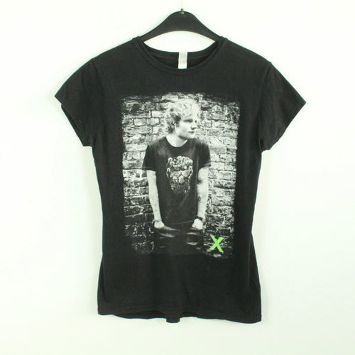 Vintage ED SHEERAN T-Shirt / Bandshirt Gr. L schwarz mit Print und Backprint (*)