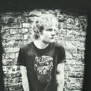 Vintage ED SHEERAN T-Shirt / Bandshirt Gr. L schwarz mit Print und Backprint (*)