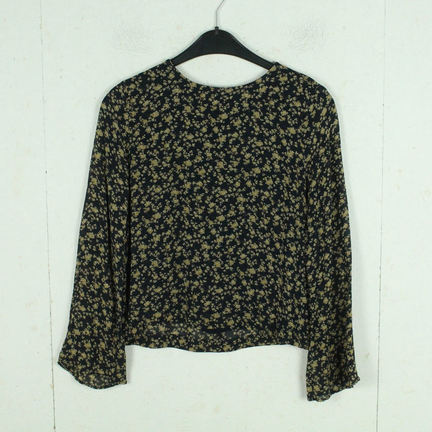 Second Hand GANNI Bluse Gr. S blau mehrfarbig geblümt (*)