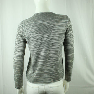Second Hand MISSONI SPORT Strickjacke Gr. 40 (it. 44) grau gestreift Designer (*)