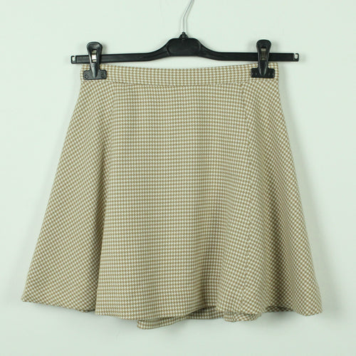 Second Hand MONKI Rock Gr. 36 weiß beige Hahnentritt Minirock (*)