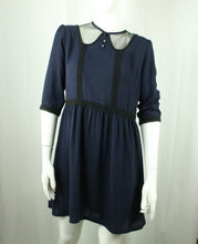 Laden Sie das Bild in den Galerie-Viewer, Second Hand LITTLE WHITE LIES Kleid Gr. L dunkelblau schwarz (*)