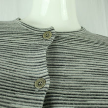 Laden Sie das Bild in den Galerie-Viewer, Second Hand MISSONI SPORT Strickjacke Gr. 40 (it. 44) grau gestreift Designer (*)