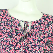 Laden Sie das Bild in den Galerie-Viewer, Second Hand PIECES Bluse Gr. L mehrfarbig geblümt Langarmbluse (*)