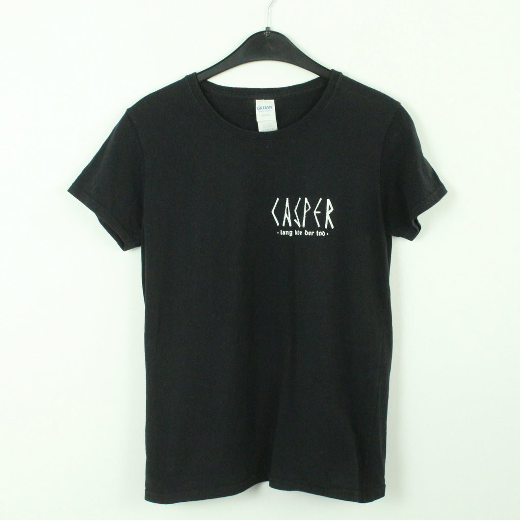 Vintage CASPER T-Shirt / Bandshirt Gr. M schwarz mit Print und Backprint LANG LEBE DER TOD (*)