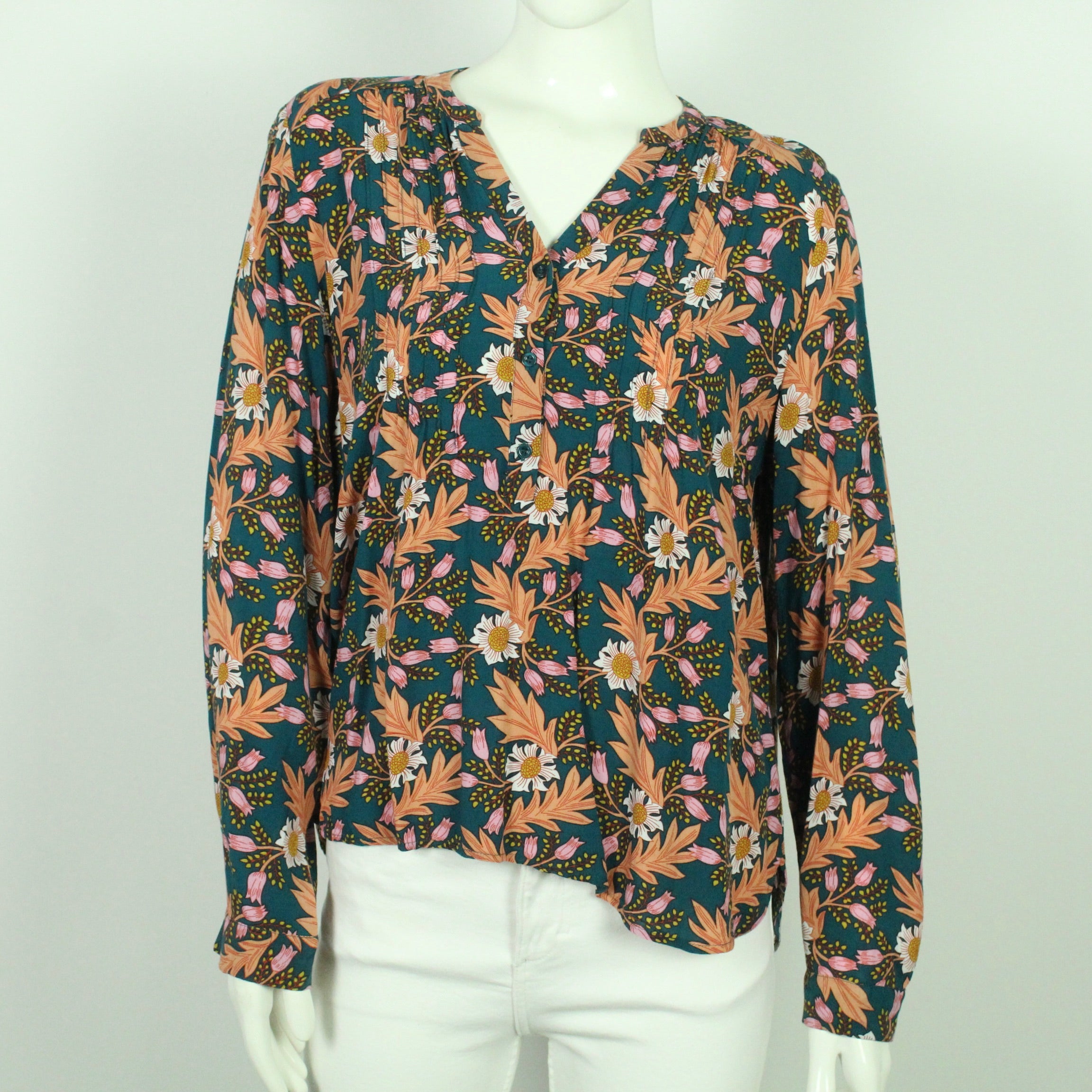 Second Hand LOLLYS LAUNDRY Bluse Gr. L mehrfarbig geblümt (*)