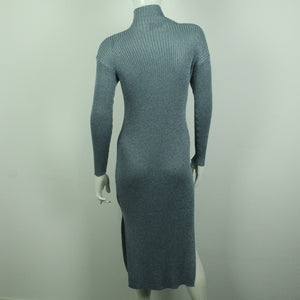 Second Hand BAUM UND PFERDGARTEN Strickkleid Gr. M hellblau Glitzer (*)