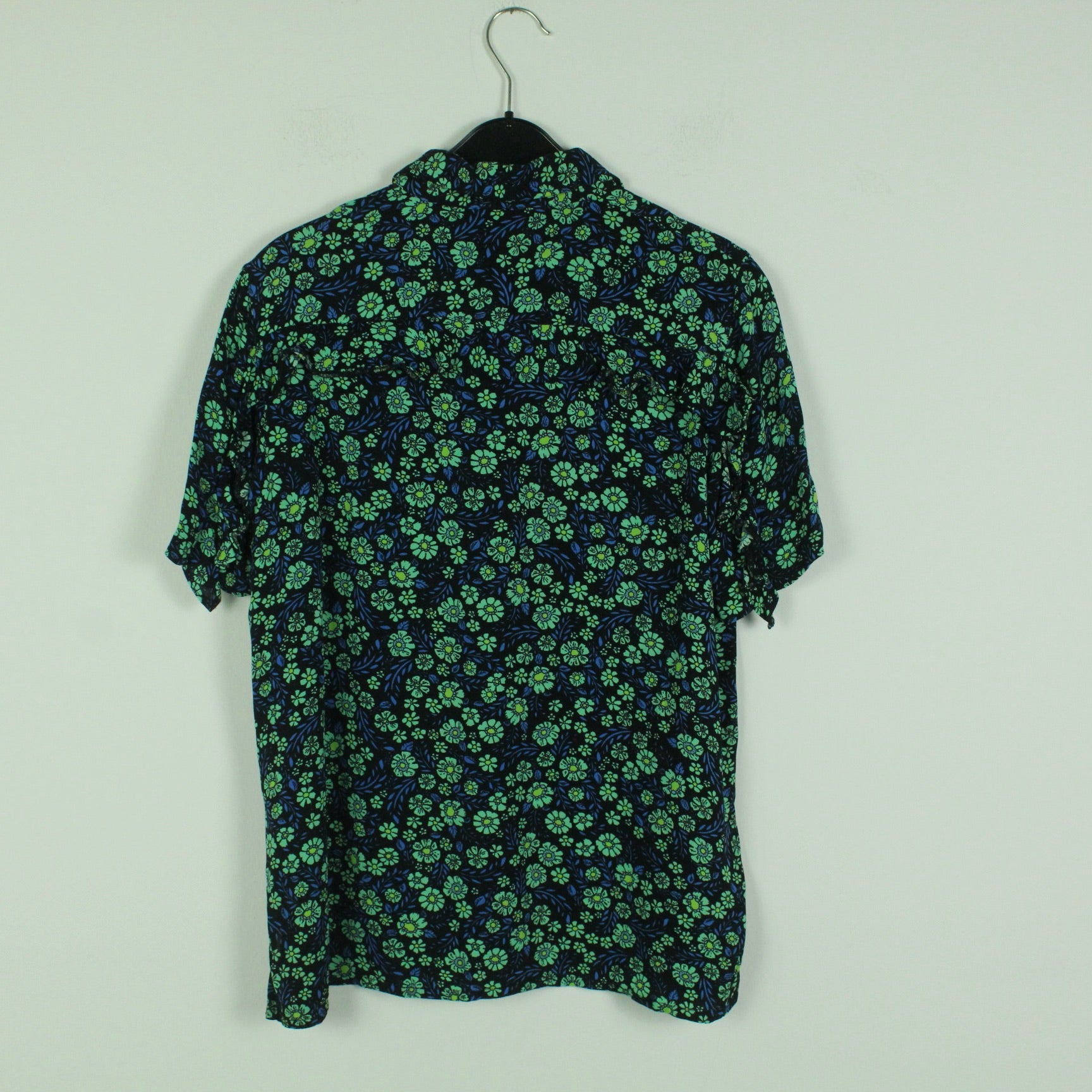 Rückenansicht Second Hand BAUM UND PFERDGARTEN Bluse Gr. 40 schwarz geblümt (*)