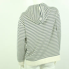 Laden Sie das Bild in den Galerie-Viewer, Second Hand MADS NORGAARD Hoodie Gr. L weiß blau gestreift Sweatshirt (*)