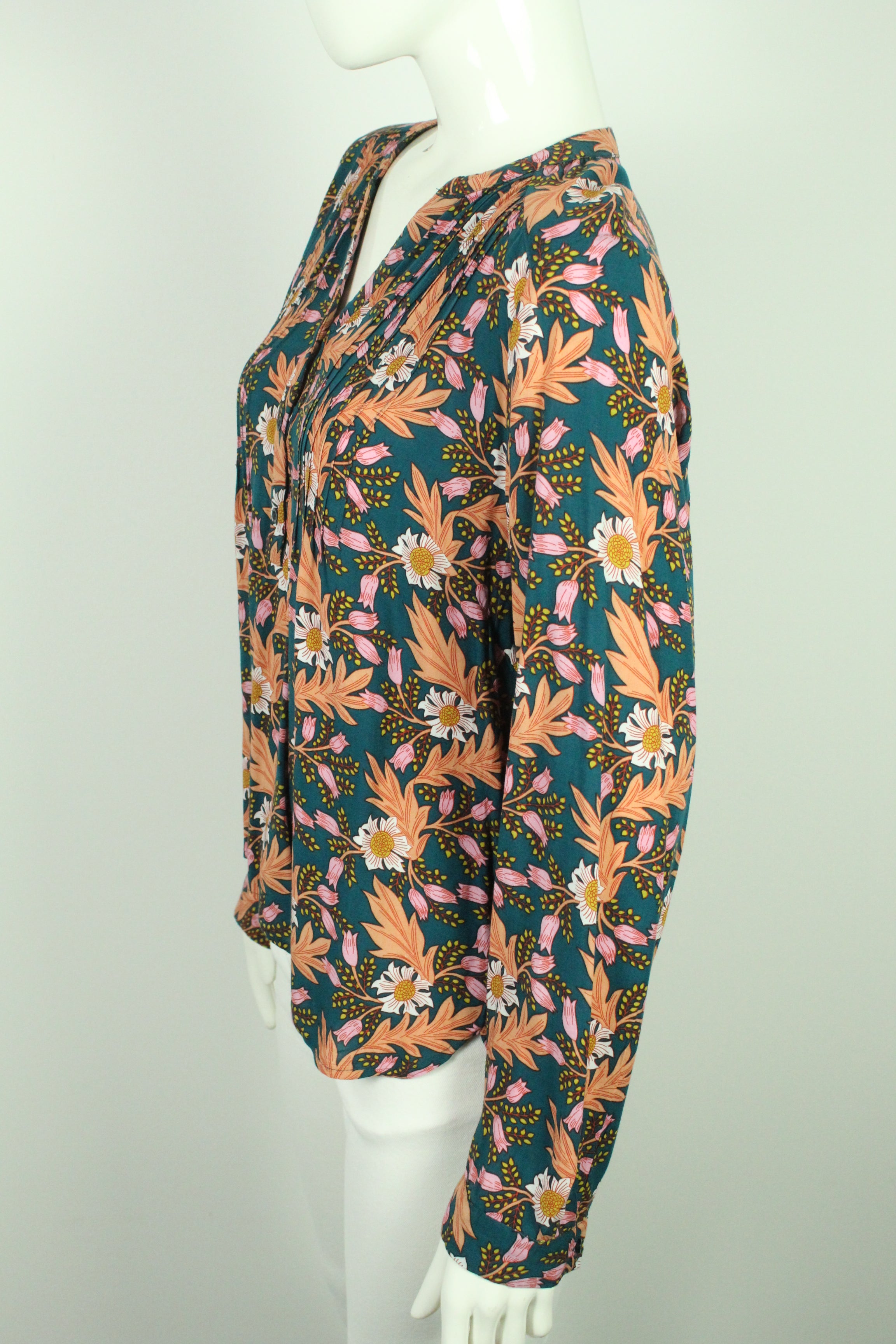 Second Hand LOLLYS LAUNDRY Bluse Gr. L mehrfarbig geblümt (*)