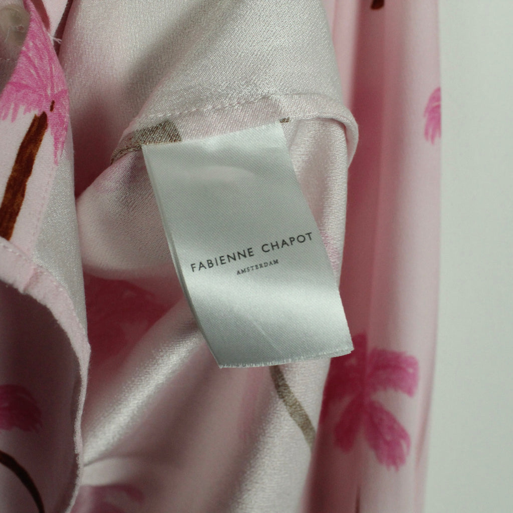 Second Hand FABIENNE CHAPOT Bluse Gr. S rosa Palmen (*)