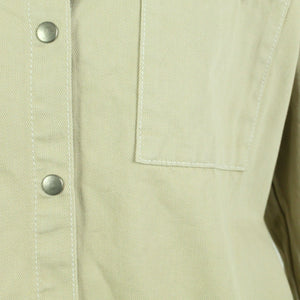 Second Hand ASOS Jeanshemd Gr. 38 UK 10 beige uni Hemd (*)