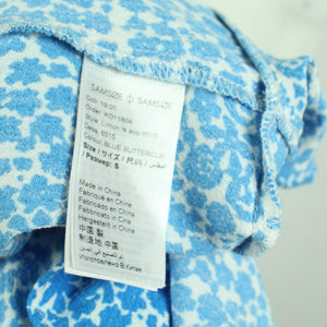 Second Hand SAMSOE SAMSOE Wickelbluse Gr. M blau weiß gemustert  (*)