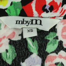 Laden Sie das Bild in den Galerie-Viewer, Second Hand MBYM Bluse Gr. XS schwarz bunt geblümt (*)