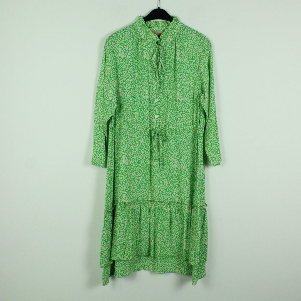 Second Hand SECOND ARRIVAL Kleid Gr. 38 grün weiß geblümt (*)