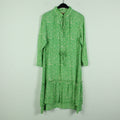 Second Hand SECOND ARRIVAL Kleid Gr. 38 grün weiß geblümt (*)