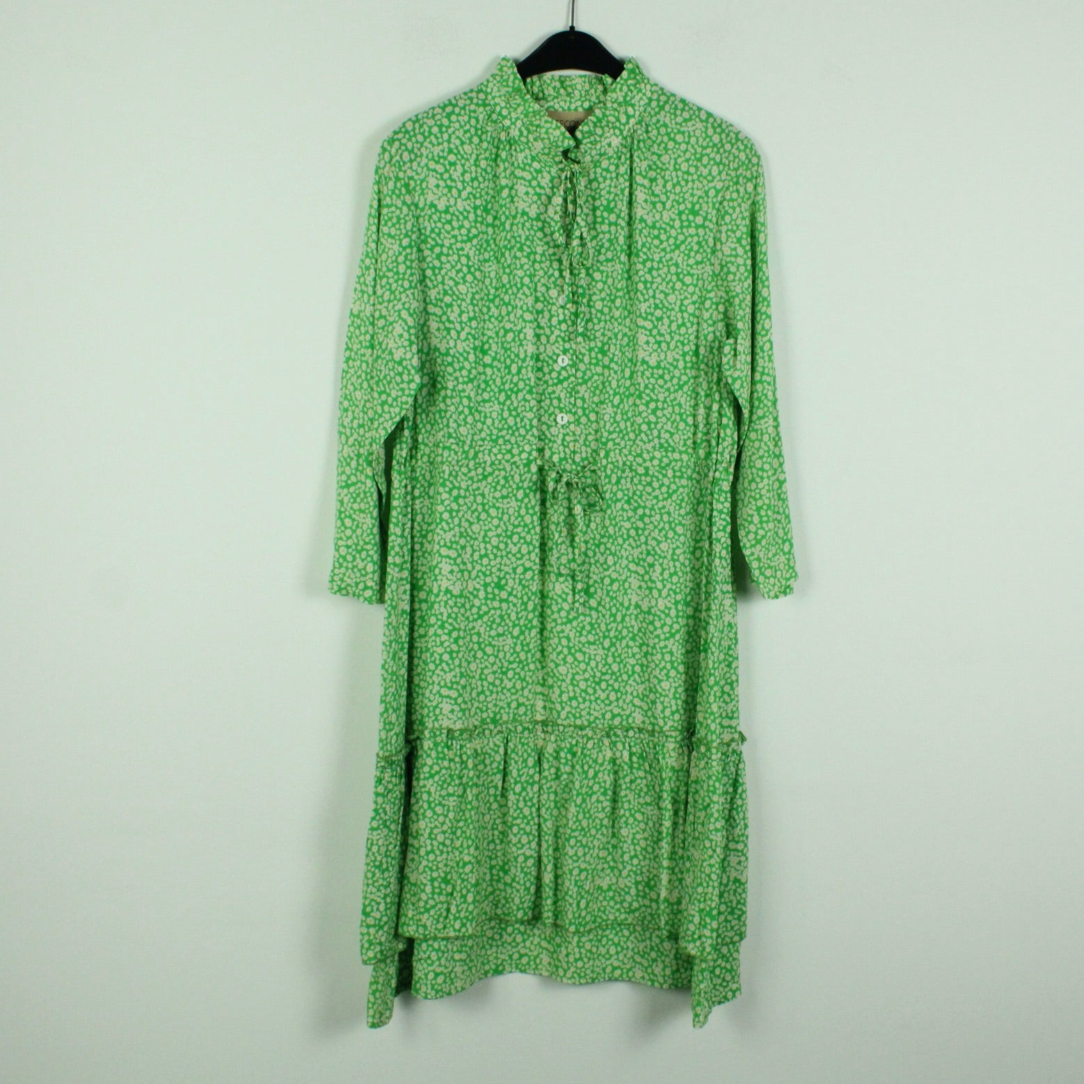 Second Hand SECOND ARRIVAL Kleid Gr. 38 grün weiß geblümt (*)