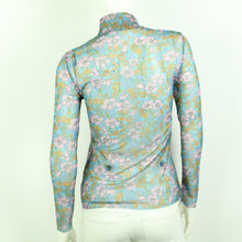 Laden Sie das Bild in den Galerie-Viewer, Second Hand BAUM UND PFERDGARTEN Mesh Shirt Gr. S blau floral gemustert  (*)