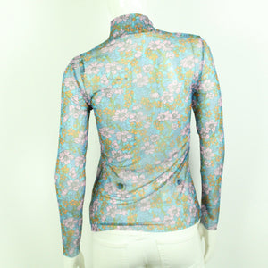 Second Hand BAUM UND PFERDGARTEN Mesh Shirt Gr. S blau floral gemustert  (*)