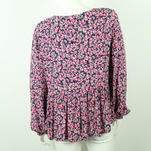 Laden Sie das Bild in den Galerie-Viewer, Second Hand PIECES Bluse Gr. L mehrfarbig geblümt Langarmbluse (*)
