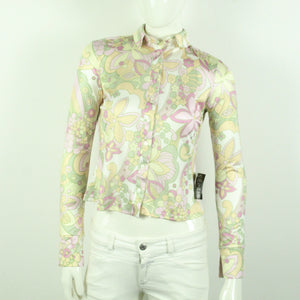 Second Hand NLY ONE Bluse Gr. M mehrfarbig 70s Style NEU (*)