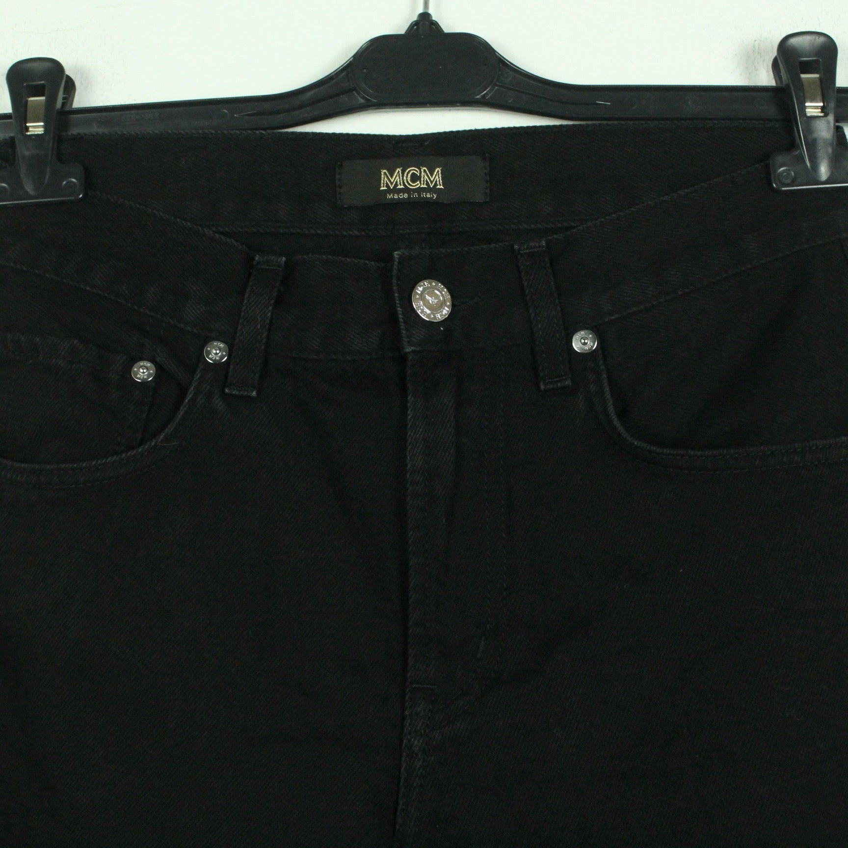 Second Hand MCM Jeans Schlaghaose Gr. 38 uni weites Bein  - Designer (*)