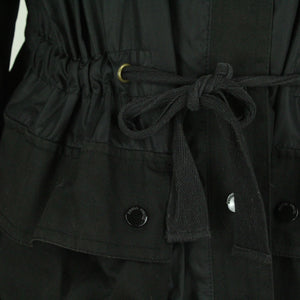 Second Hand SONIA RYKIEL Mantel Gr. S schwarz Designer Parka Kapuze (*)