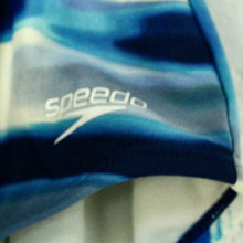 Laden Sie das Bild in den Galerie-Viewer, Vintage SPEEDO Badeanzug Gr. L/XL blau mehrfarbig gemustert 80s 90s Beachwear