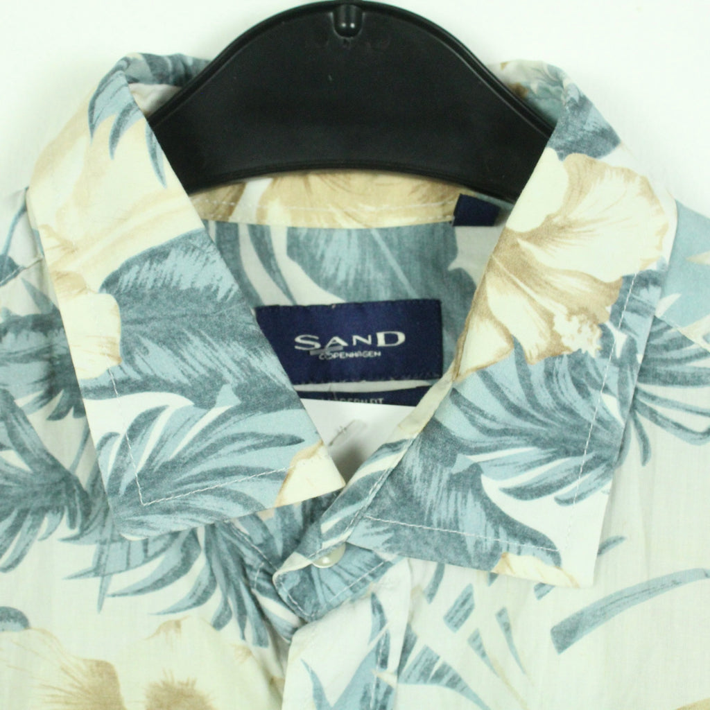 Second Hand SAND COPENHAGEN Hemd Gr. L gemustert Hawaii Look kurzarm (*)