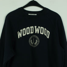 Laden Sie das Bild in den Galerie-Viewer, Second Hand WOOD WOOD Sweatshirt Gr. M blau mit Print (*)