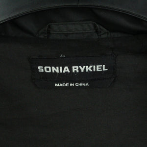 Second Hand SONIA RYKIEL Mantel Gr. S schwarz Designer Parka Kapuze (*)