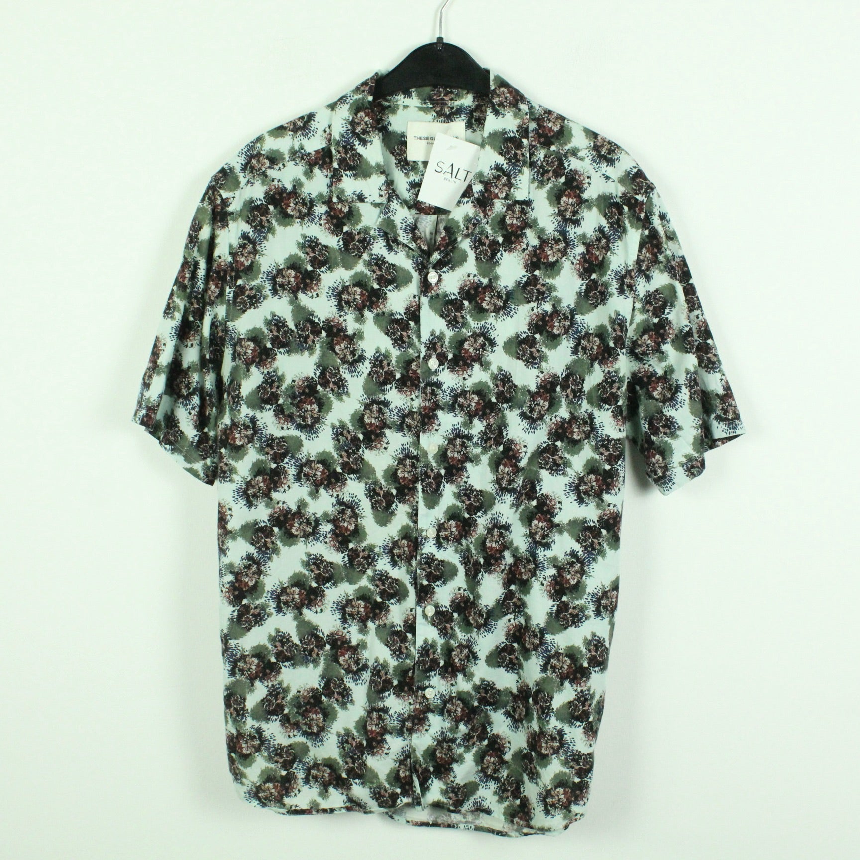 Second Hand THESE GLORY DAYS Hemd Gr. L bunt gemustert kurzarm (*)