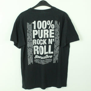 Vintage STATUS QUO T-Shirt / Bandshirt Gr. M schwarz mit Print und Backprint (*)