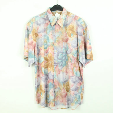 Vintage 90s Crazy Pattern Hemd Gr. L bunt gemustert kurzarm (*)