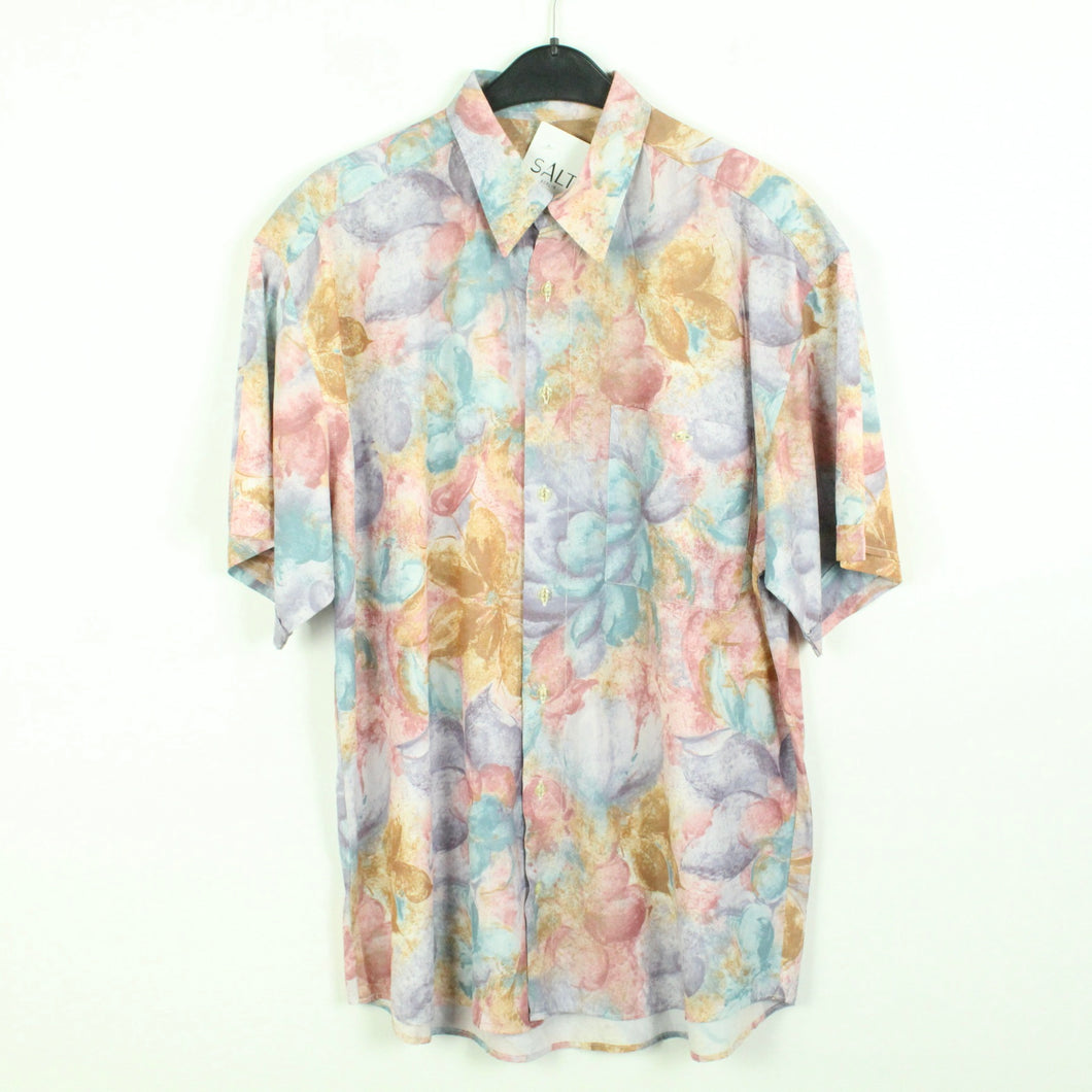 Vintage 90s Crazy Pattern Hemd Gr. L bunt gemustert kurzarm (*)