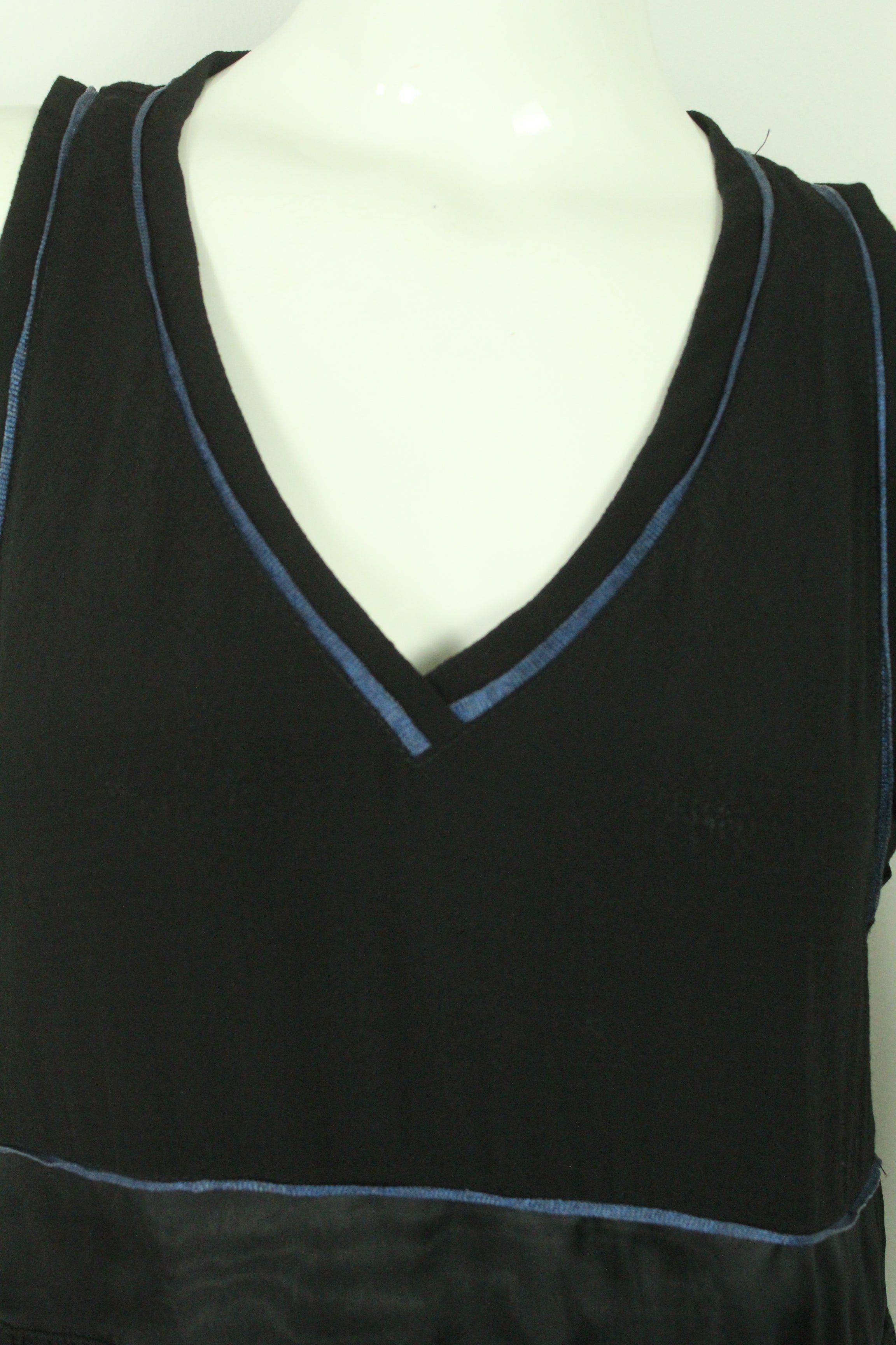 Second Hand MAJE PARIS Kleid Gr. 38 schwarz blau (*)