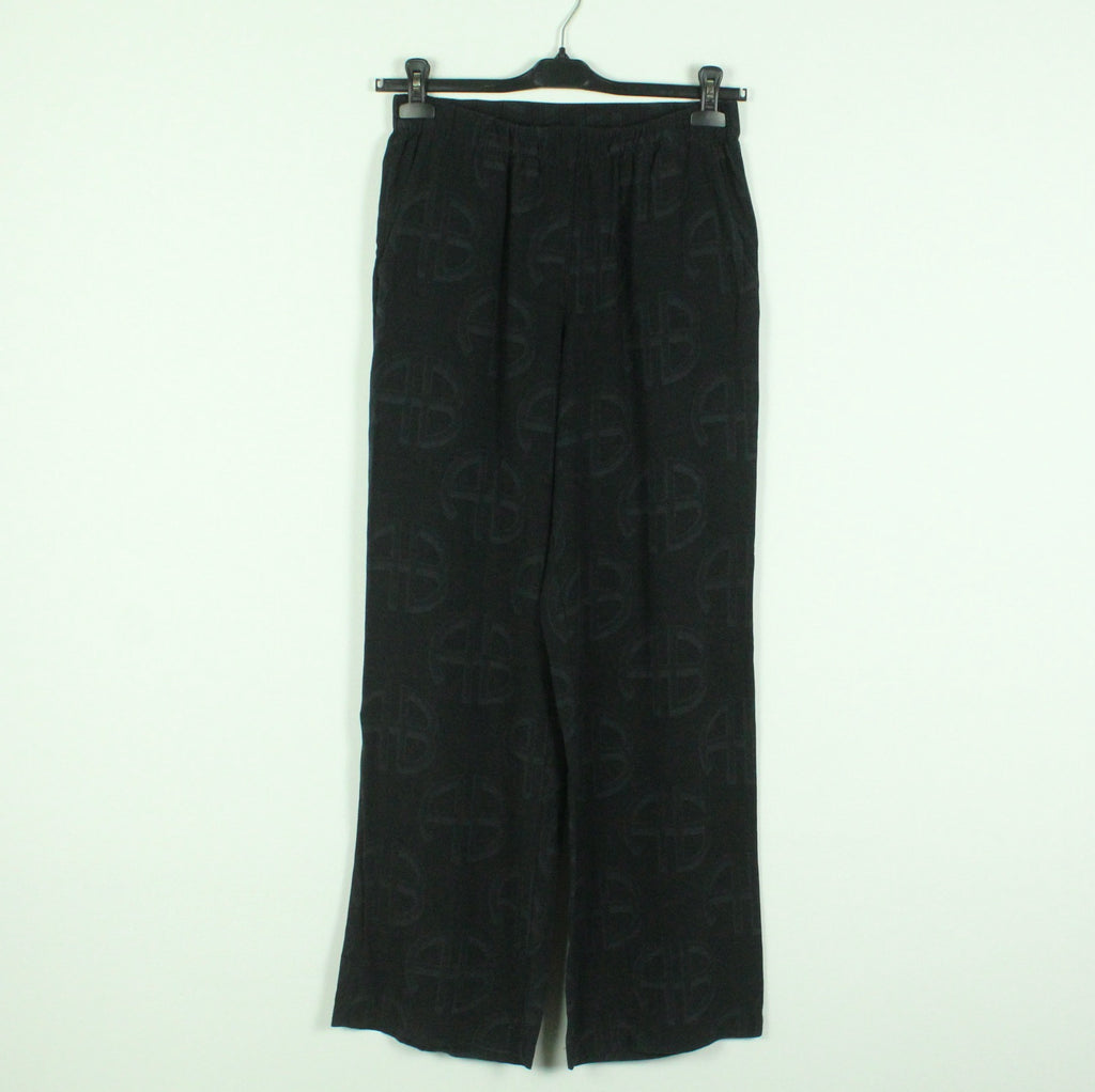 Second Hand ANINE BING Hose Gr. M schwarz wide leg gemustert (*)