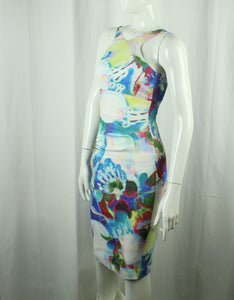 Second Hand KAREN MILLEN Kleid Gr. 36 weiß bunt gemustert (*)