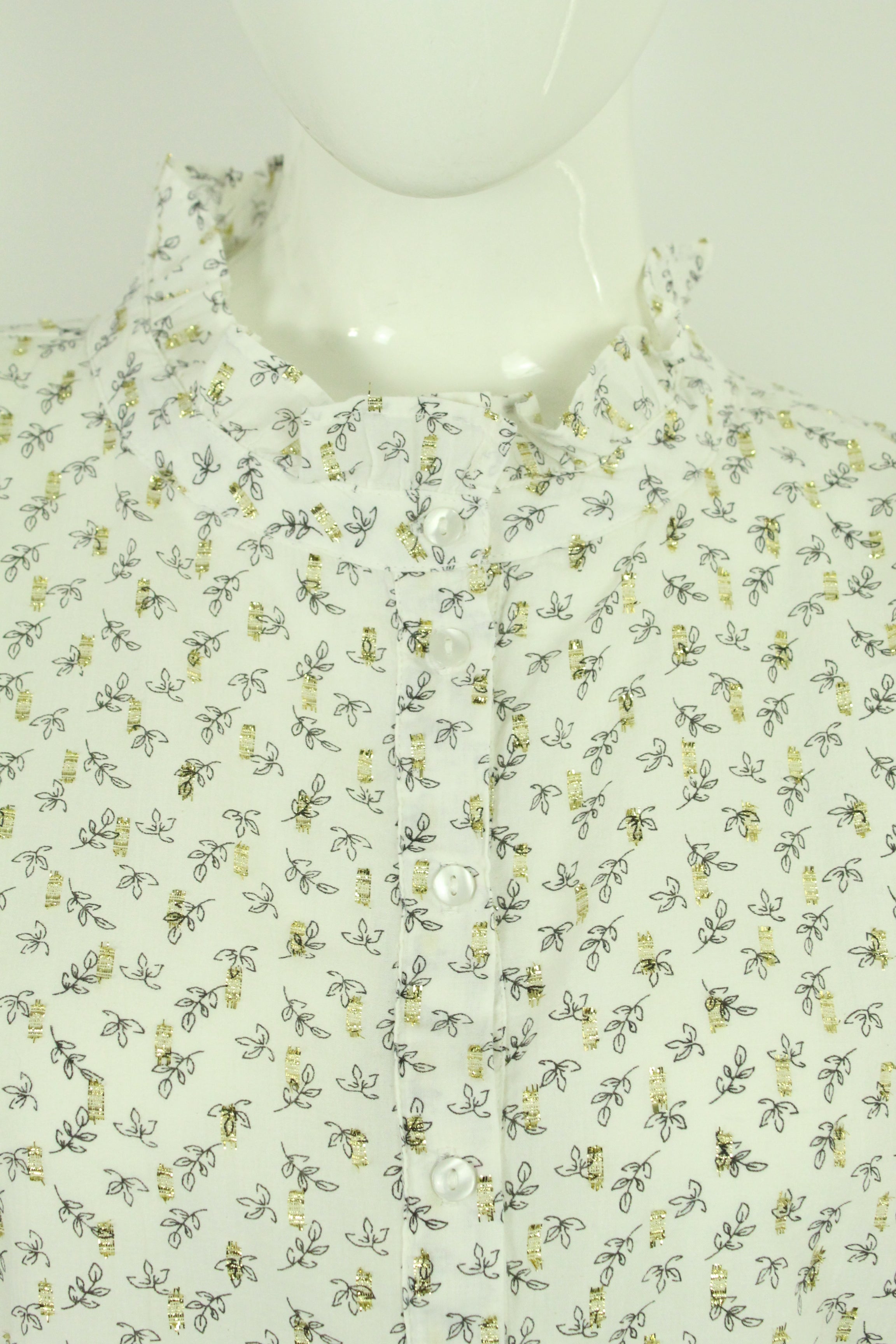 Second Hand LOLLYS LAUNDRY Bluse Gr. S weiß geblümt (*)