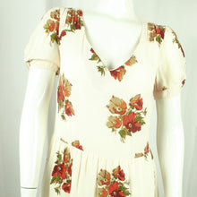 Laden Sie das Bild in den Galerie-Viewer, Second Hand TOPSHOP Kleid Gr. 40 beige mehrfarbig geblümt (*)