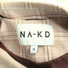Laden Sie das Bild in den Galerie-Viewer, Second Hand NA-KD Blazer Gr. 36 altrose kariert Jacke (*)