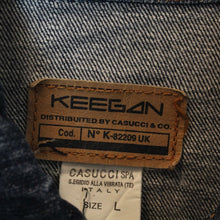 Laden Sie das Bild in den Galerie-Viewer, Second Hand Jeansjacke Gr. L blau Jacke (*)