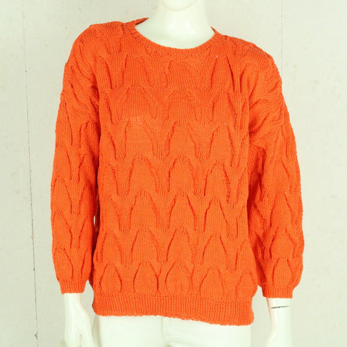 Vintage Pullover Female Gr. L orange uni Strick 